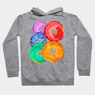 Rainbow Donuts 1 Hoodie